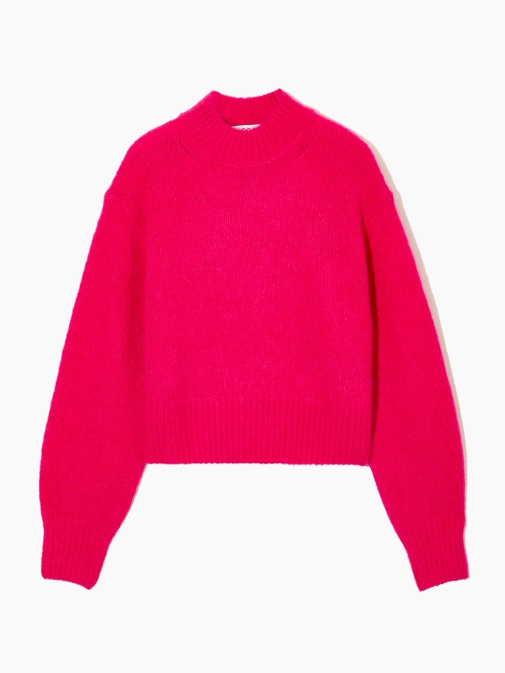 Cos pink wool Mock Neck Knit Sweater